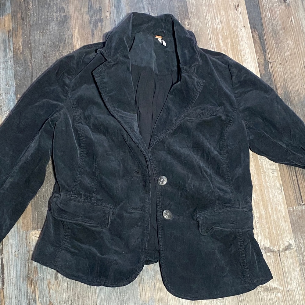 Free People corduroy blazer in black
